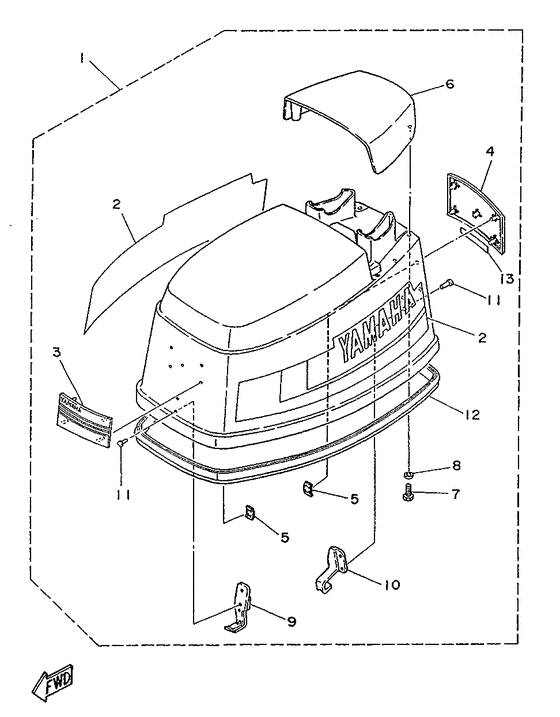 Top cowling (50DE/50DET модель)