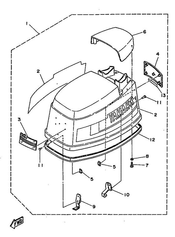 Top cowling (50DE/50DET модель)