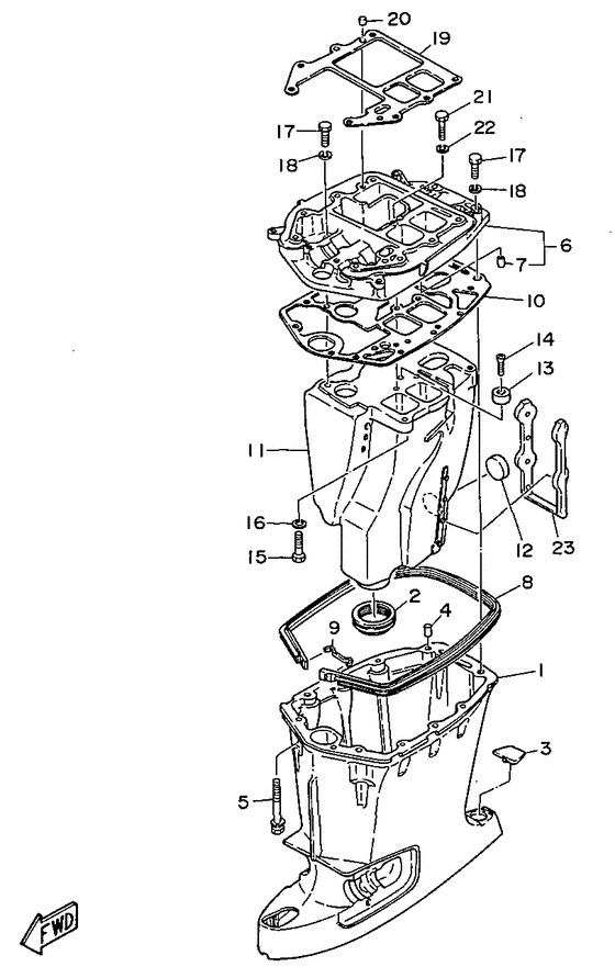 Upper casing