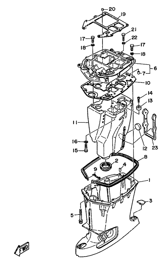 Upper casing