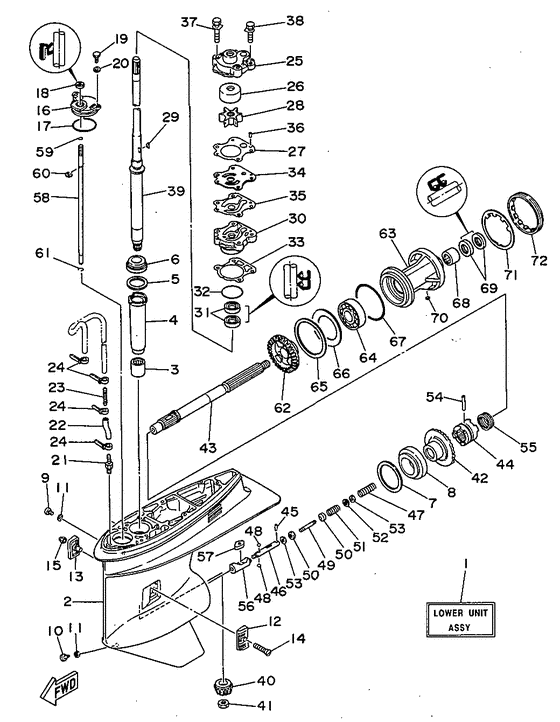 Lower casing привод 1-2 (60F/70B)