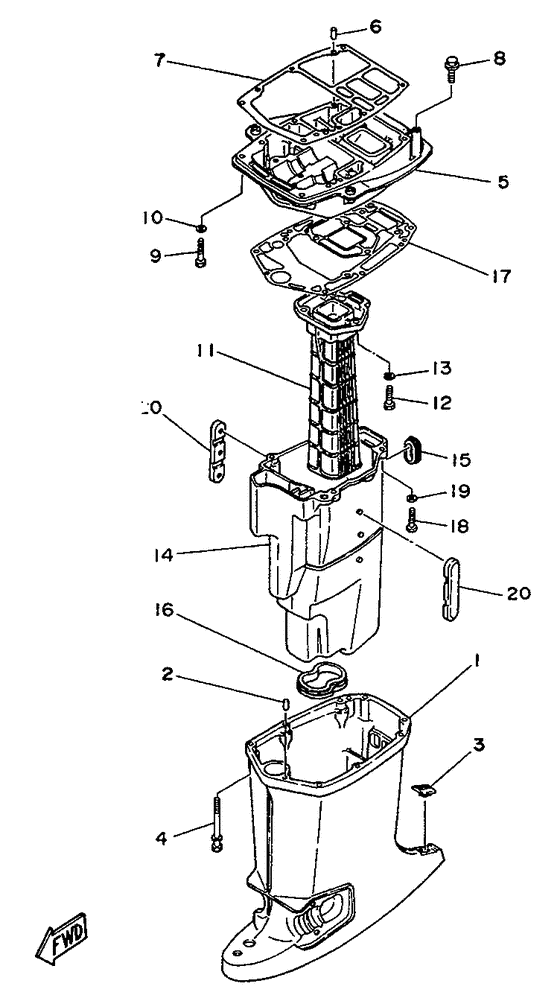 Upper casing