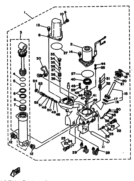 Power trim и tilt в сборе (see