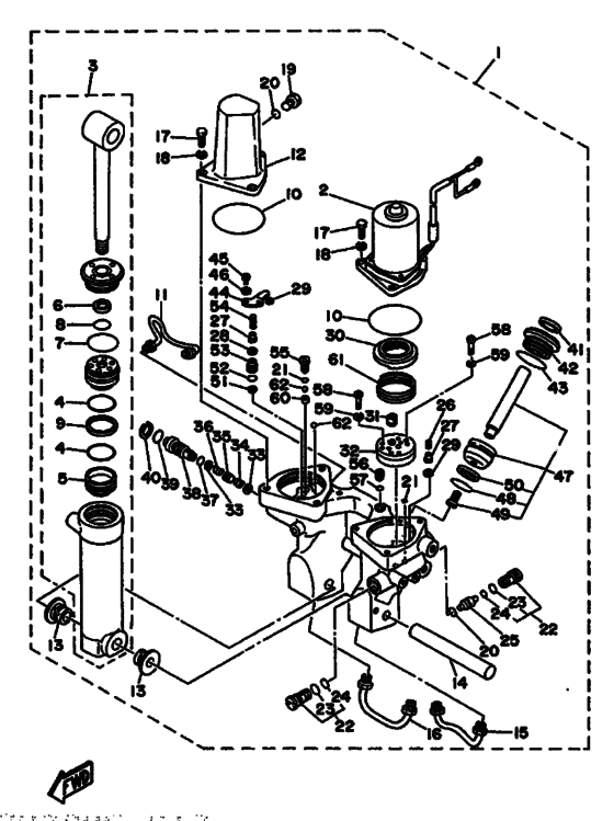 Power trim и tilt в сборе (see