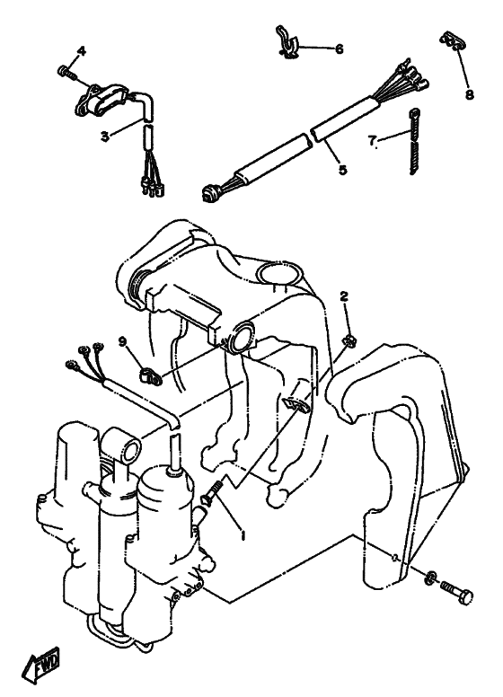 Power trim и tilt в сборе (see