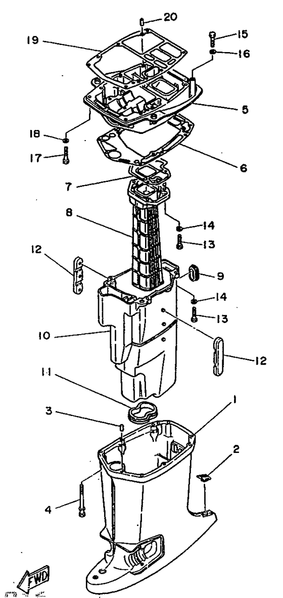 Upper casing