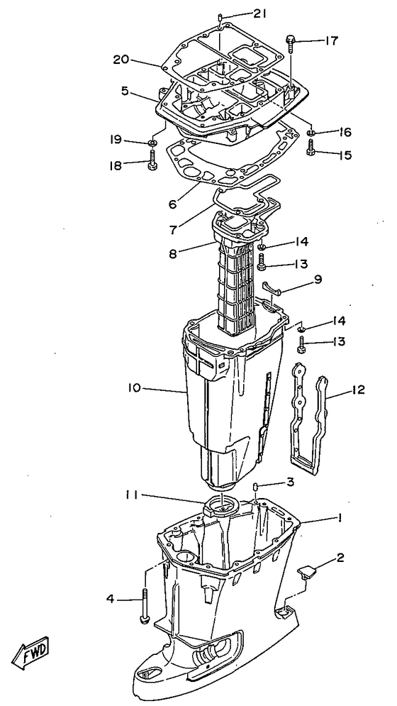 Upper casing