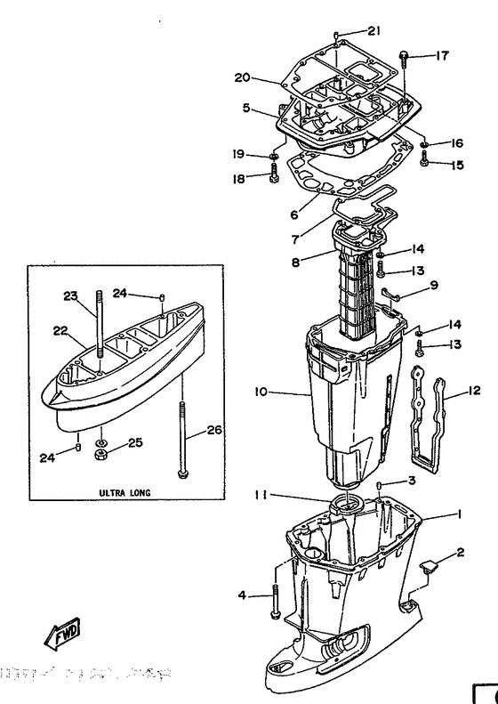 Upper casing