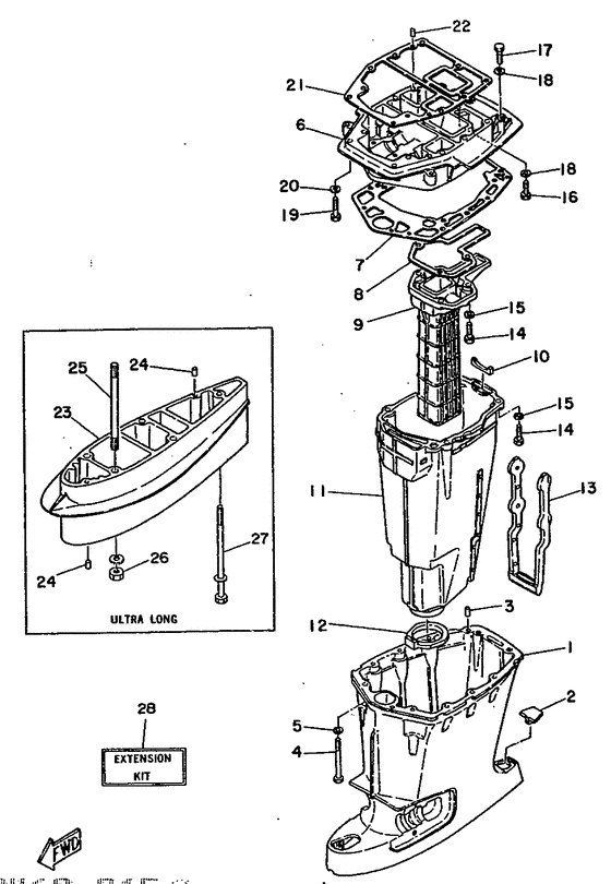 Upper casing