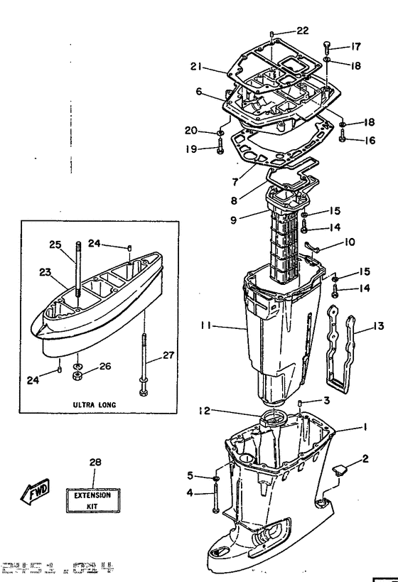 Upper casing