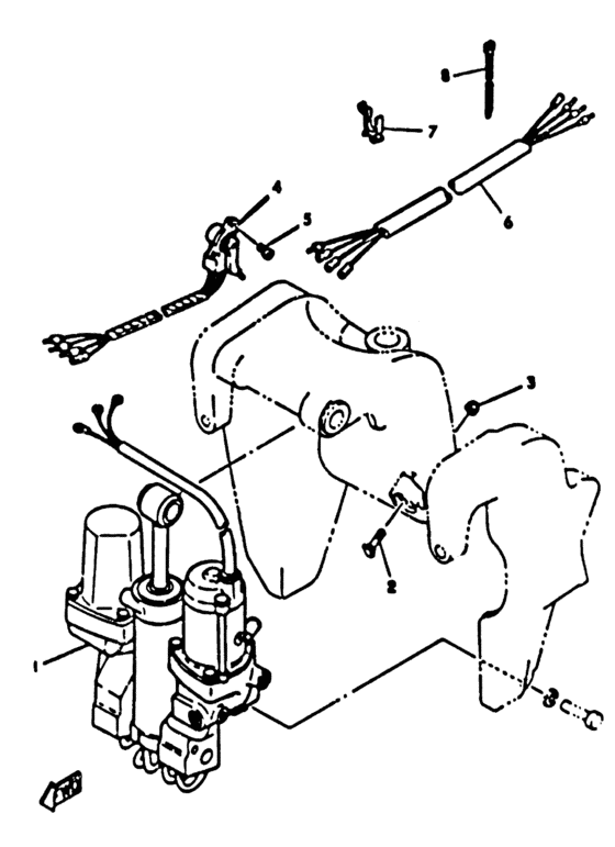 Power trim tilt sender