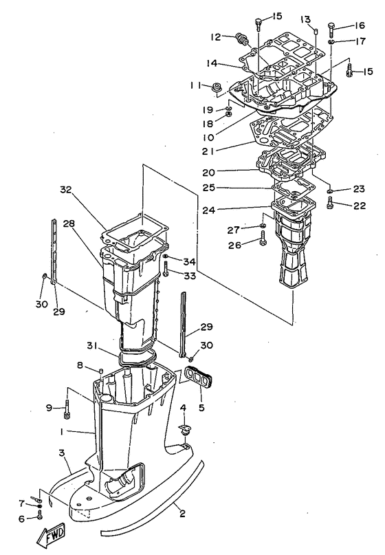 Upper casing