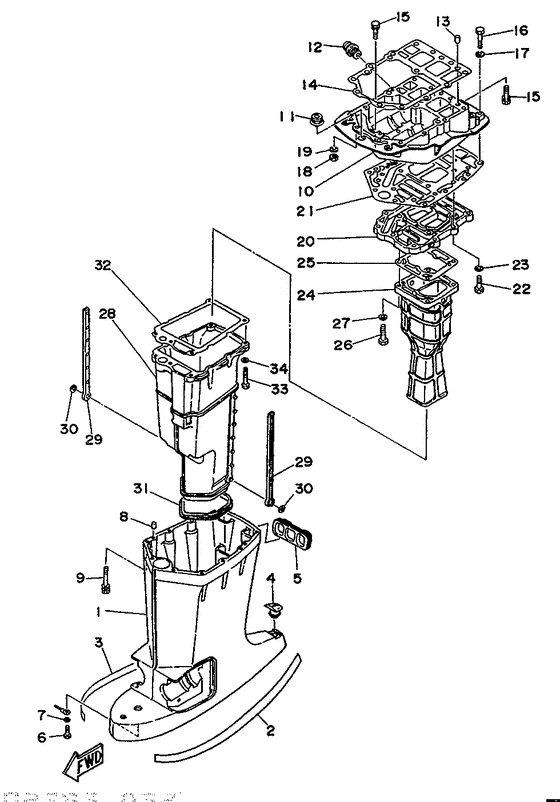 Upper casing