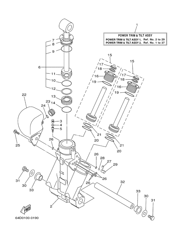 Power trim tilt в сборе