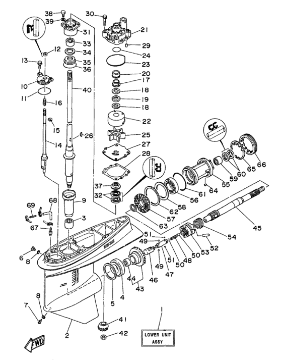 Lower casing привод