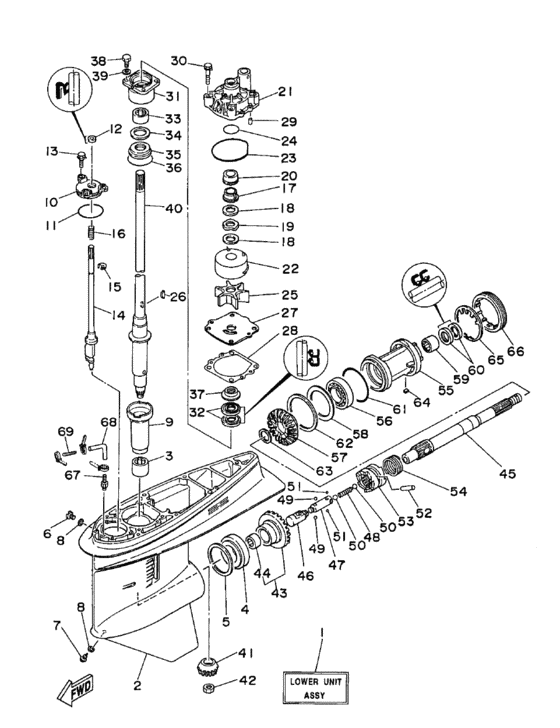 Lower casing привод