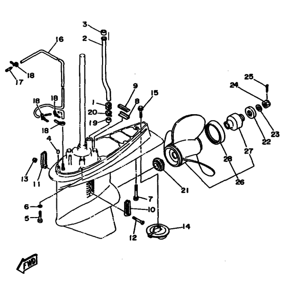 Lower casing привод