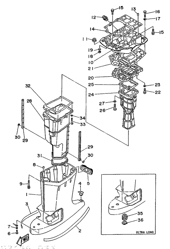 Upper casing