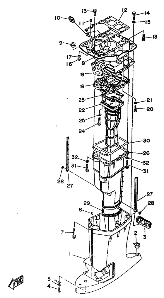 Upper casing