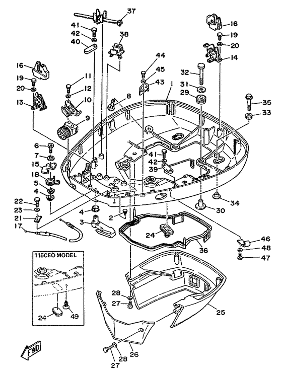 Bottom cowling