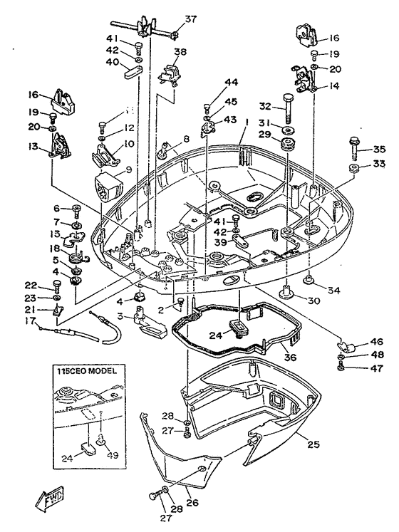 Bottom cowling