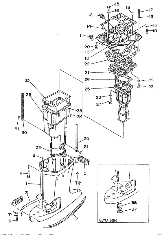Upper casing