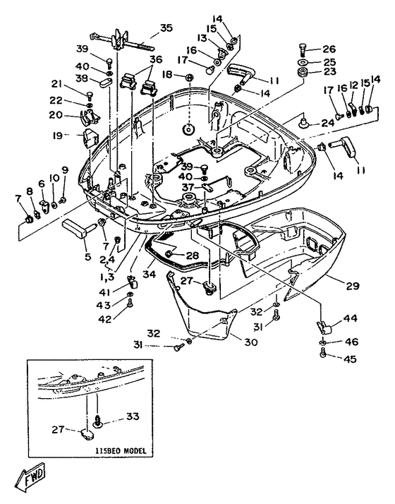 Bottom cowling