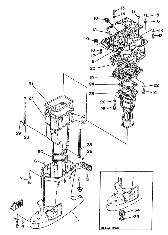 Upper casing