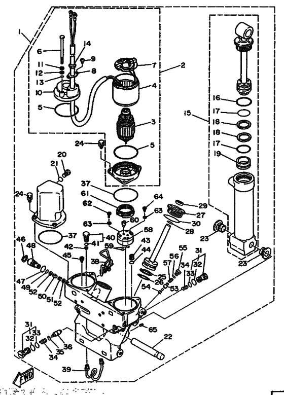 Power trim и tilt в сборе (see