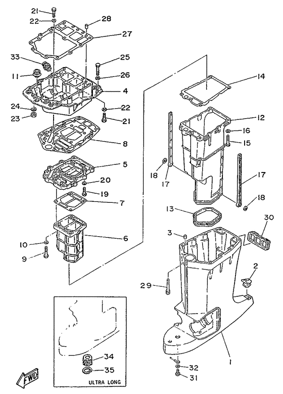 Upper casing