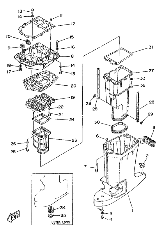 Upper casing