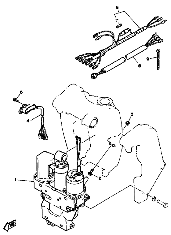 Power trim tilt sender