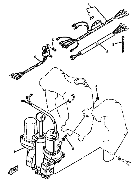 Power trim tilt sender