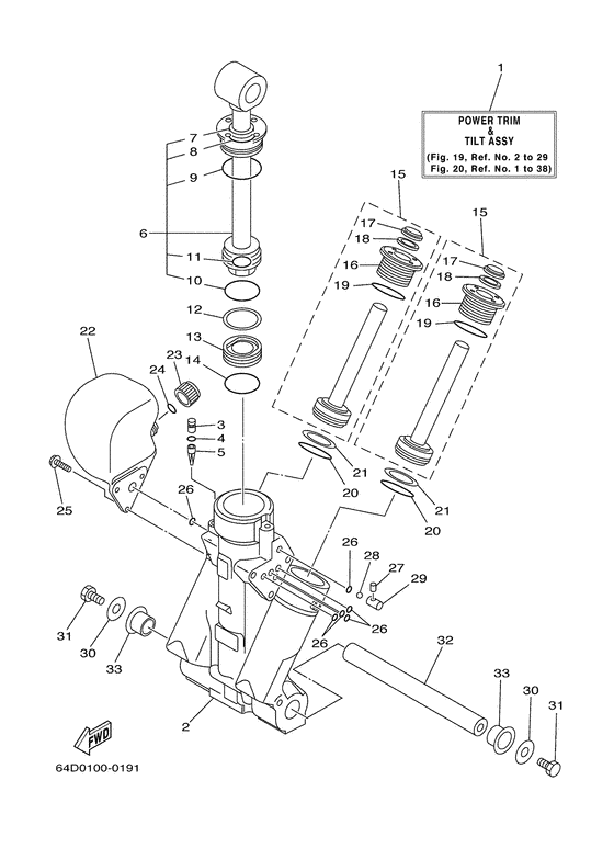 Power trim и tilt в сборе 1
