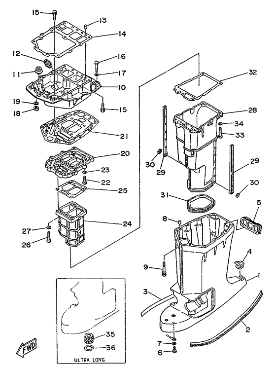 Upper casing