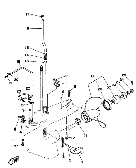 Lower casing привод