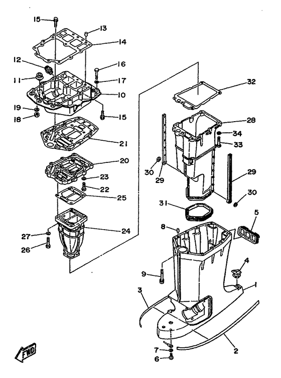 Upper casing