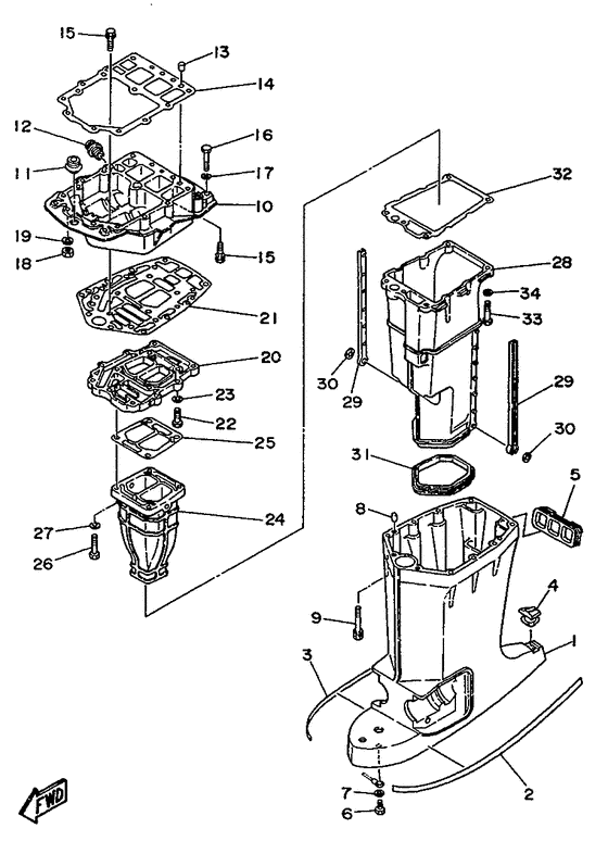 Upper casing