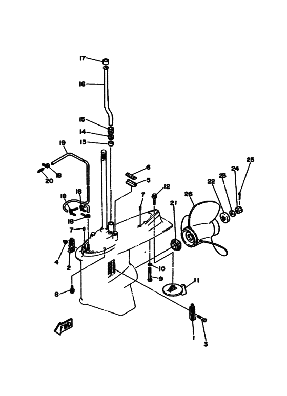 Lower casing. привод 2