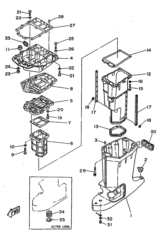 Upper casing