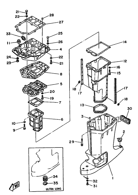 Upper casing