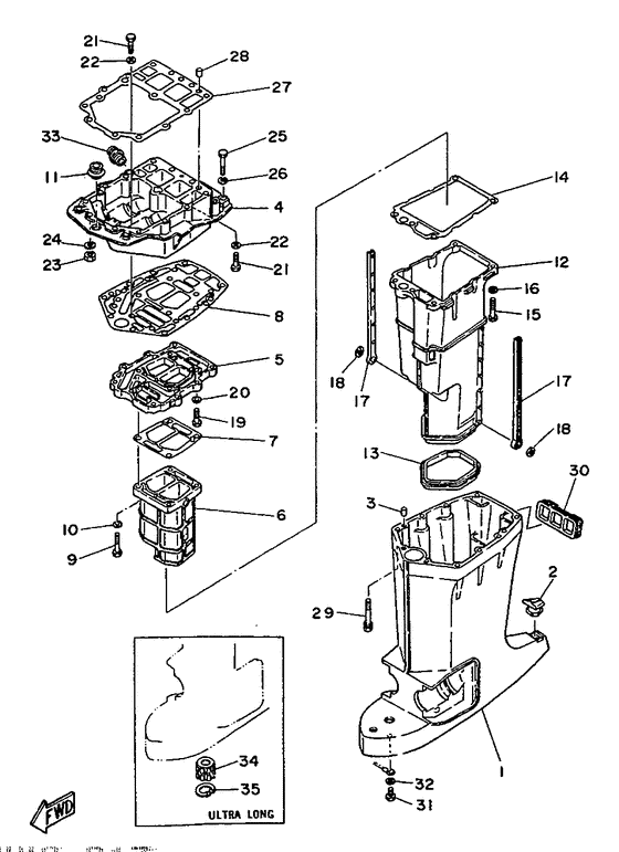Upper casing