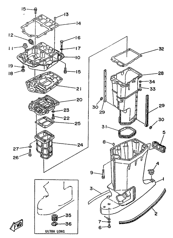 Upper casing
