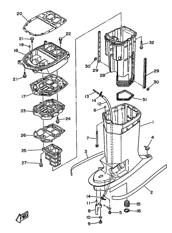 Upper casing