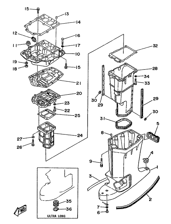 Upper casing