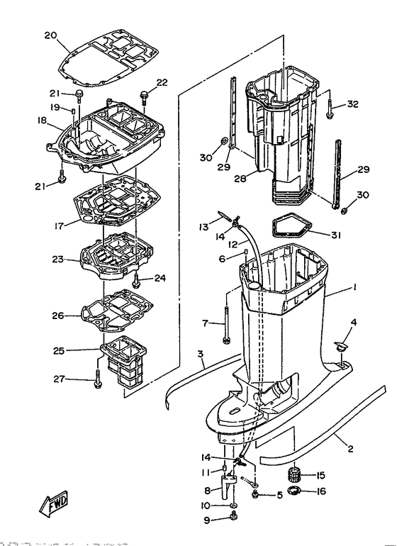Upper casing
