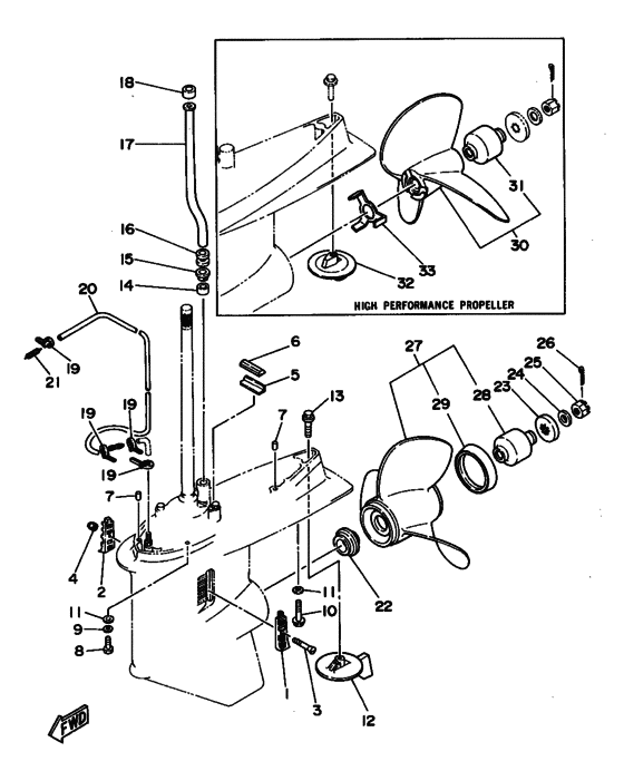 Lower casing привод