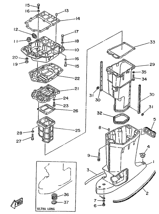Upper casing