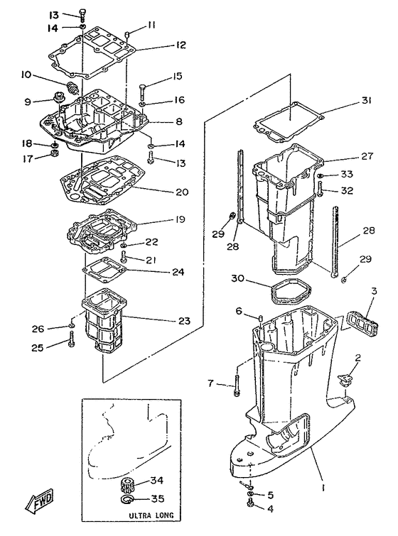 Upper casing