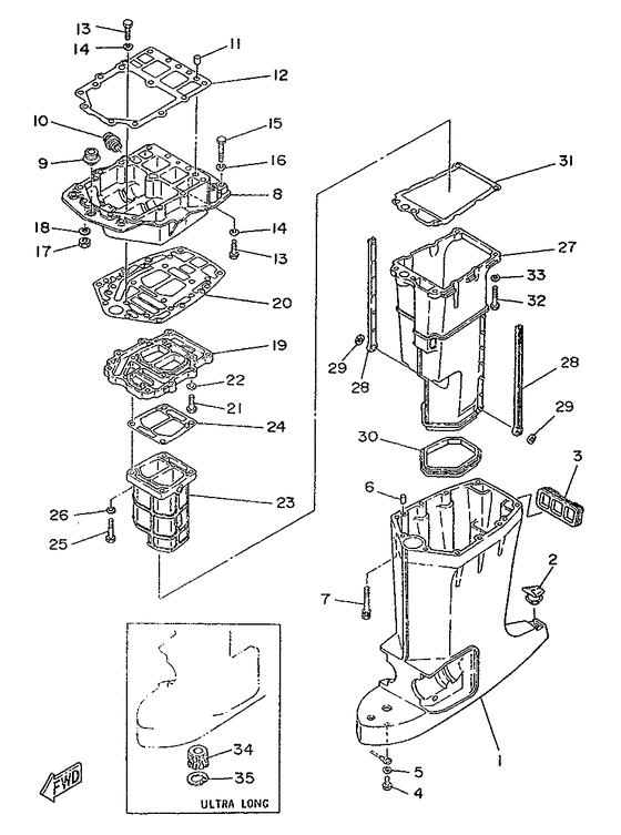Upper casing